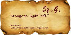 Szongoth Győző névjegykártya