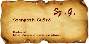 Szongoth Győző névjegykártya