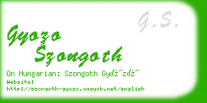 gyozo szongoth business card